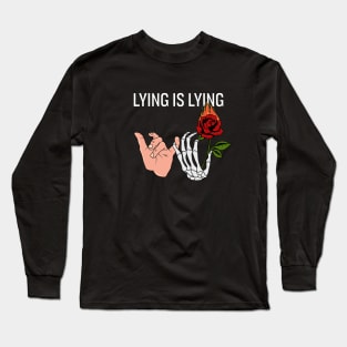 Skull Lying Long Sleeve T-Shirt